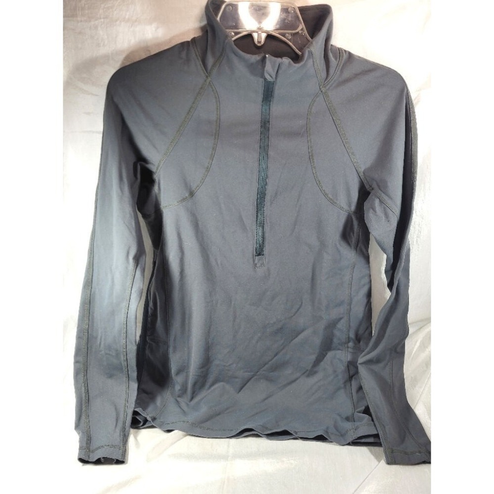 Soon Maternity Expandable Sides Half Zip Activewear Jacket - Gray - Medium